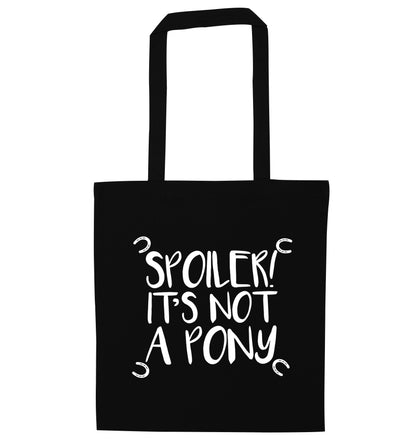 Spoiler it's not a pony black tote bag