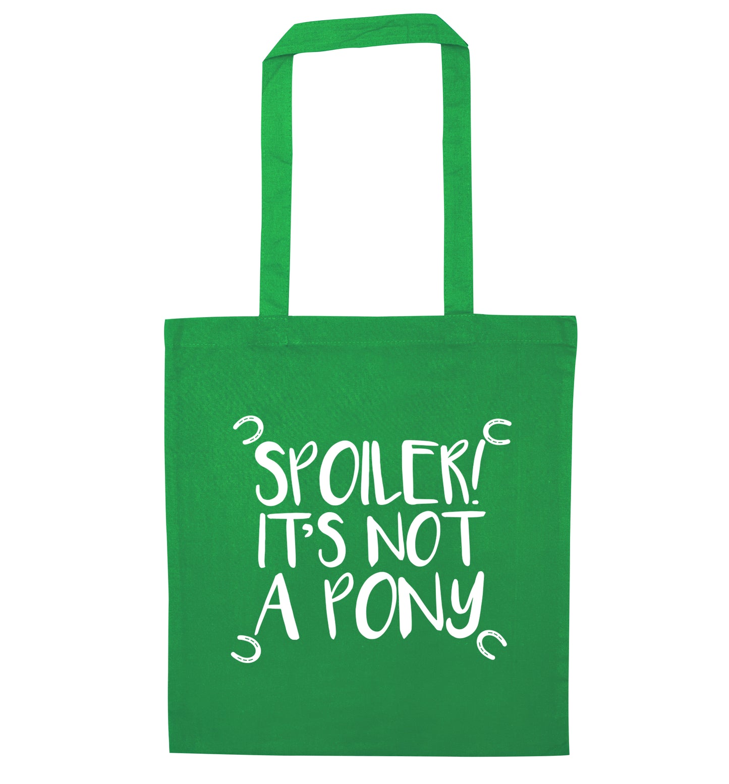 Spoiler it's not a pony green tote bag