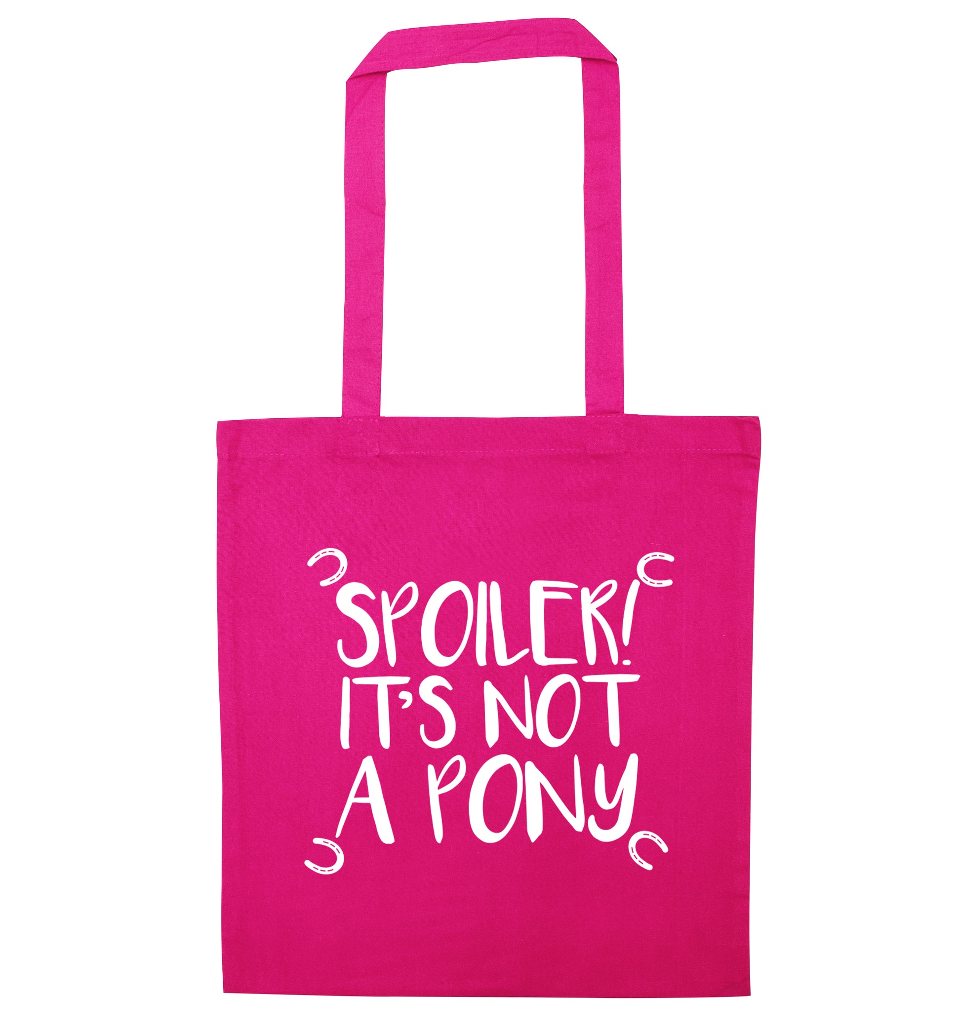 Spoiler it's not a pony pink tote bag