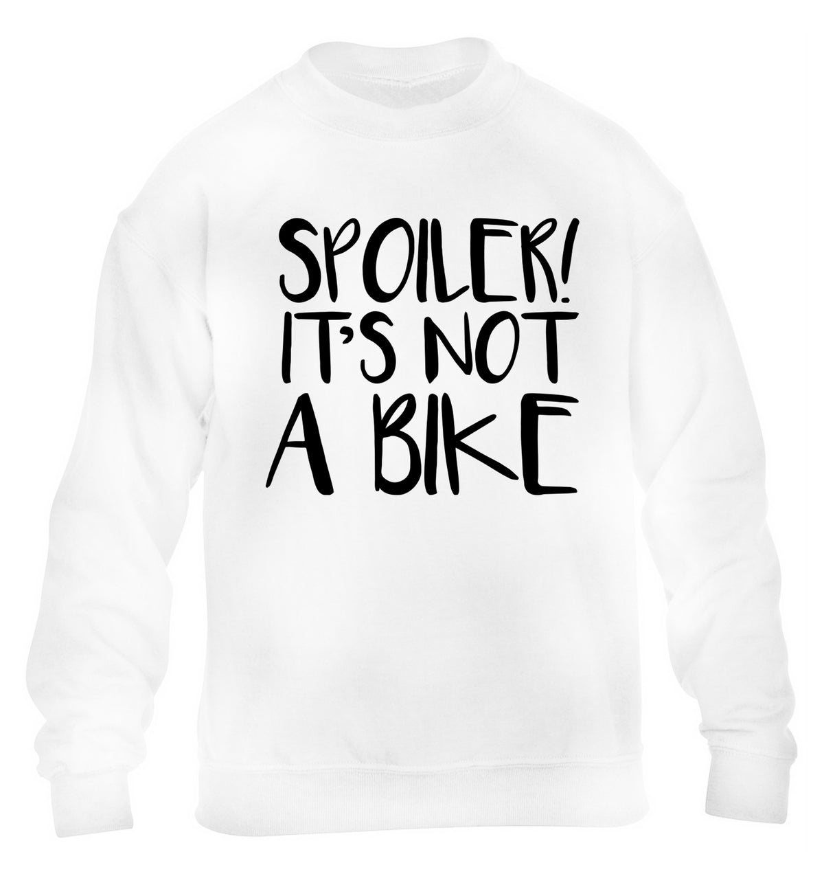 Spoiler it's not a bike children's white sweater 12-13 Years