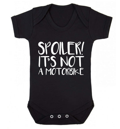 Spoiler it's not a motorbike Baby Vest black 18-24 months