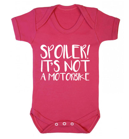 Spoiler it's not a motorbike Baby Vest dark pink 18-24 months