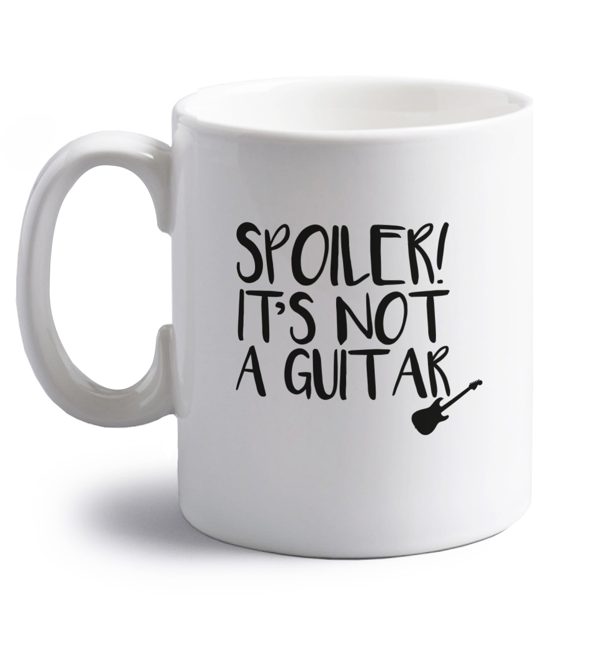 Spoiler it's not a guitar right handed white ceramic mug 