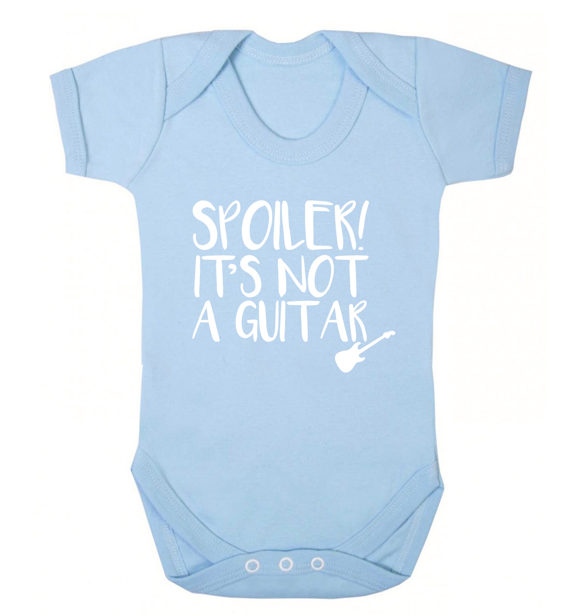 Spoiler it's not a guitar Baby Vest pale blue 18-24 months