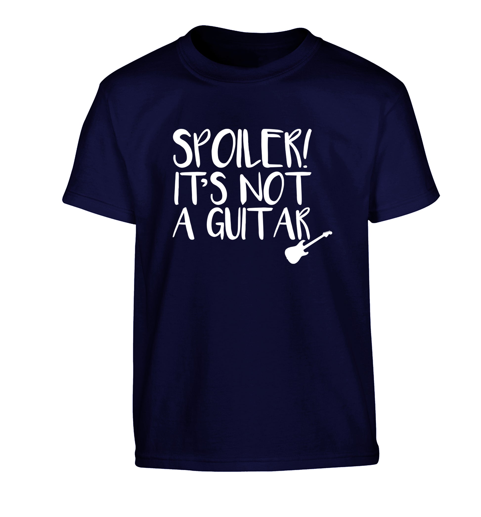 Spoiler it's not a guitar Children's navy Tshirt 12-13 Years