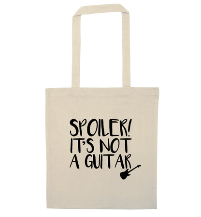 Spoiler it's not a guitar natural tote bag