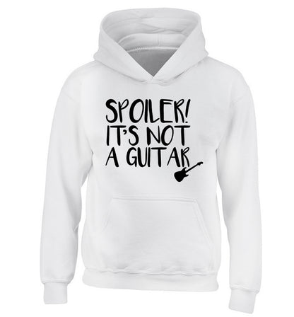 Spoiler it's not a guitar children's white hoodie 12-13 Years