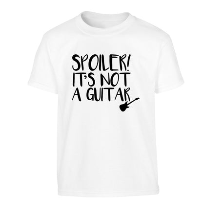 Spoiler it's not a guitar Children's white Tshirt 12-13 Years