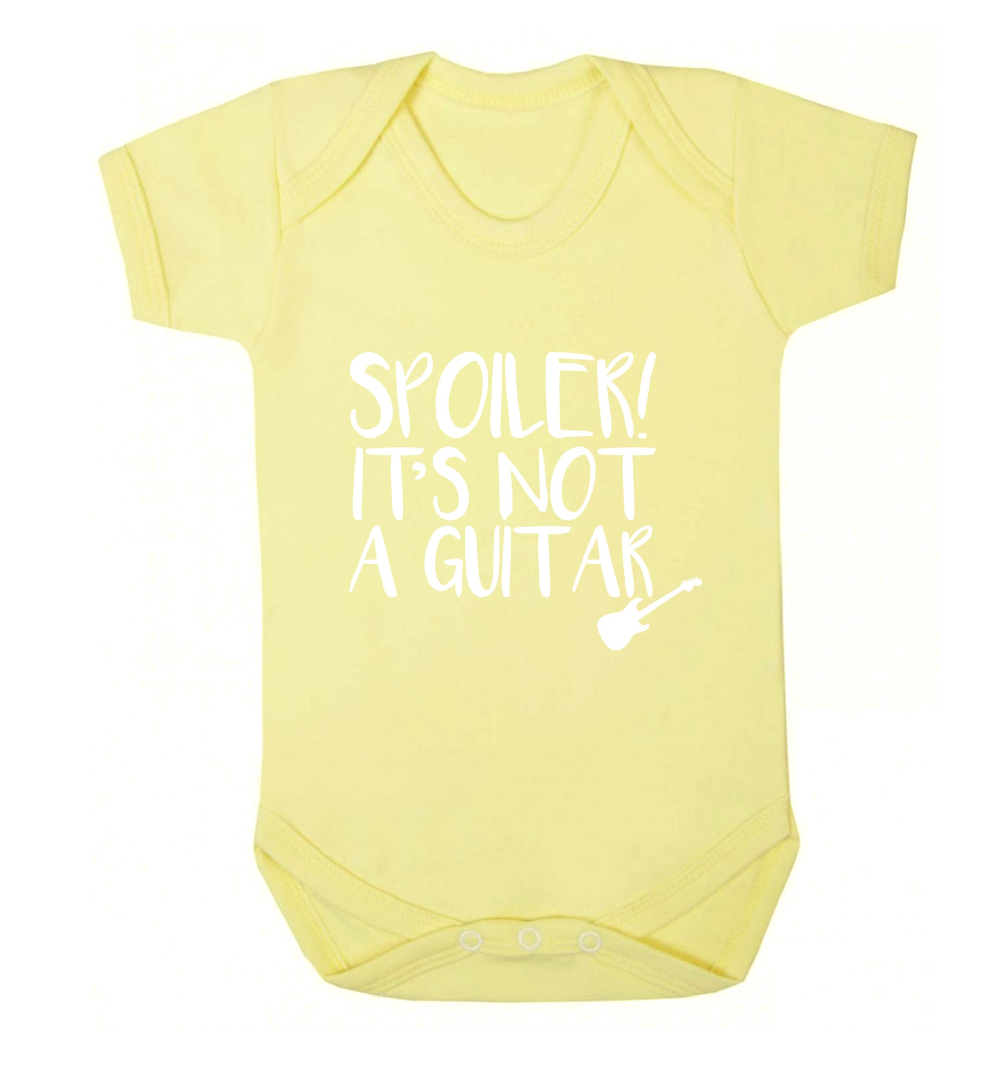 Spoiler it's not a guitar Baby Vest pale yellow 18-24 months