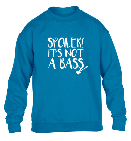 Spoiler it's not a bass children's blue sweater 12-13 Years