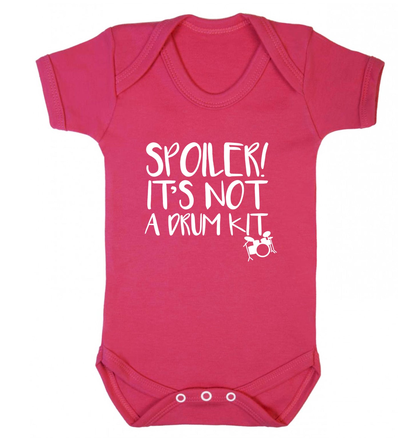 Spoiler it's not a drum kit Baby Vest dark pink 18-24 months