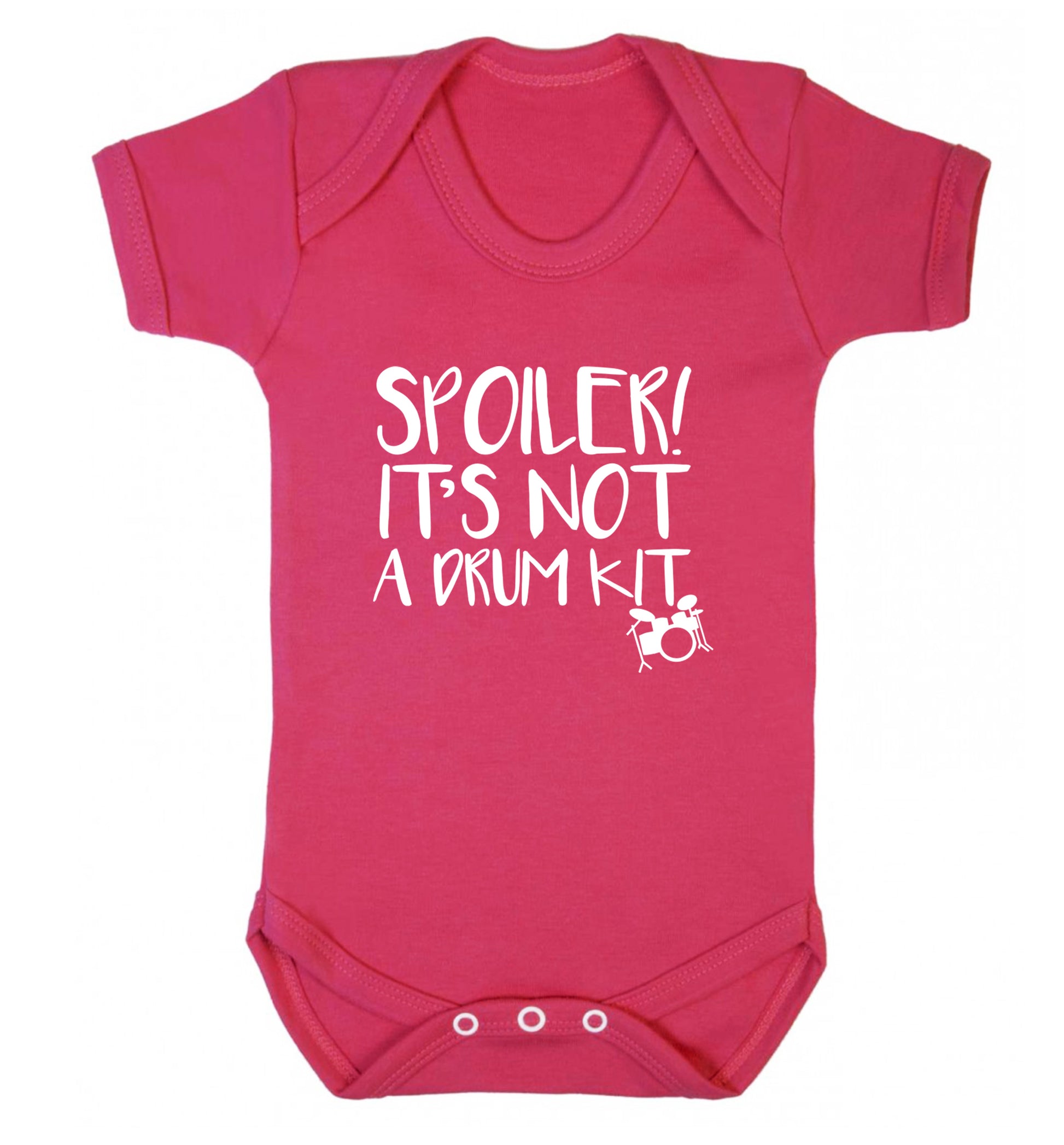 Spoiler it's not a drum kit Baby Vest dark pink 18-24 months