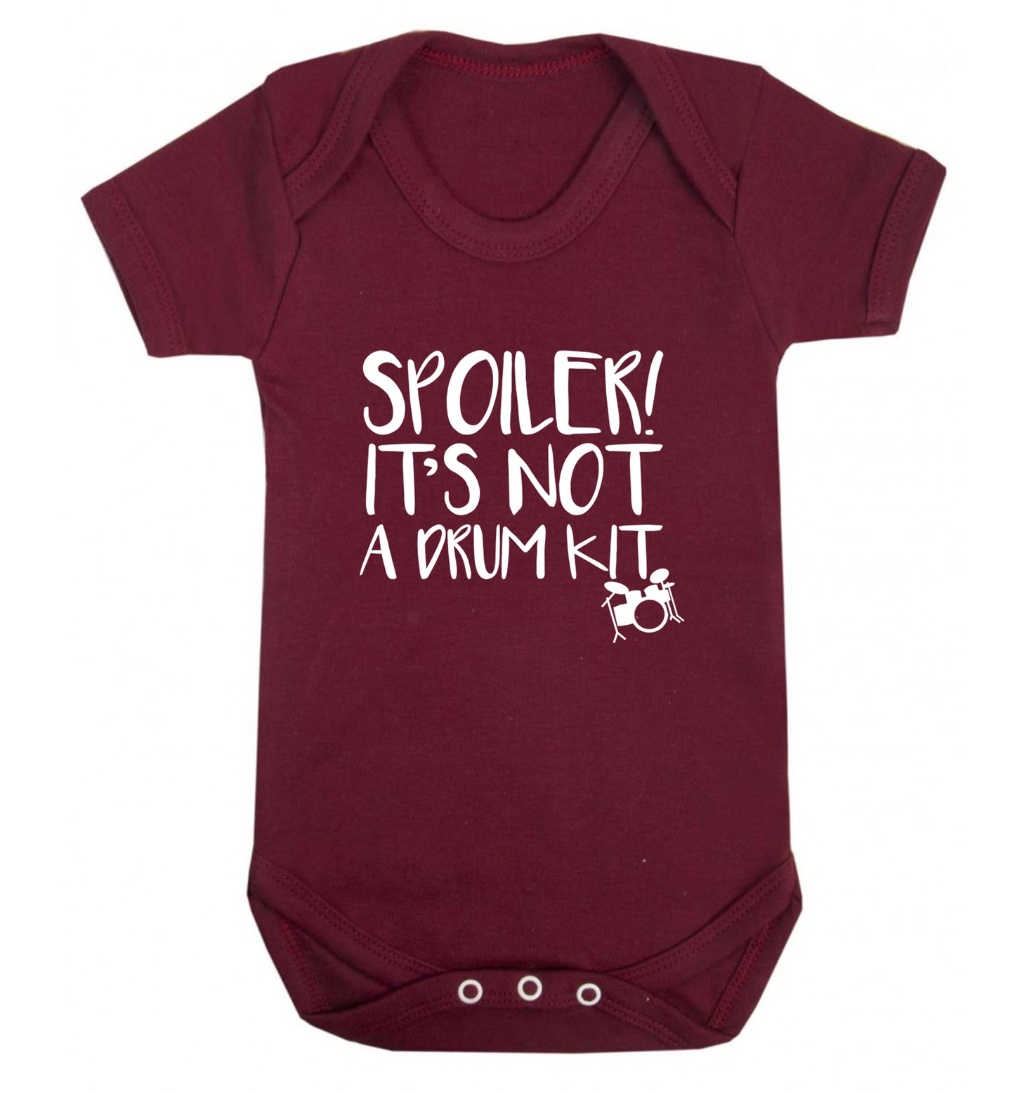 Spoiler it's not a drum kit Baby Vest maroon 18-24 months