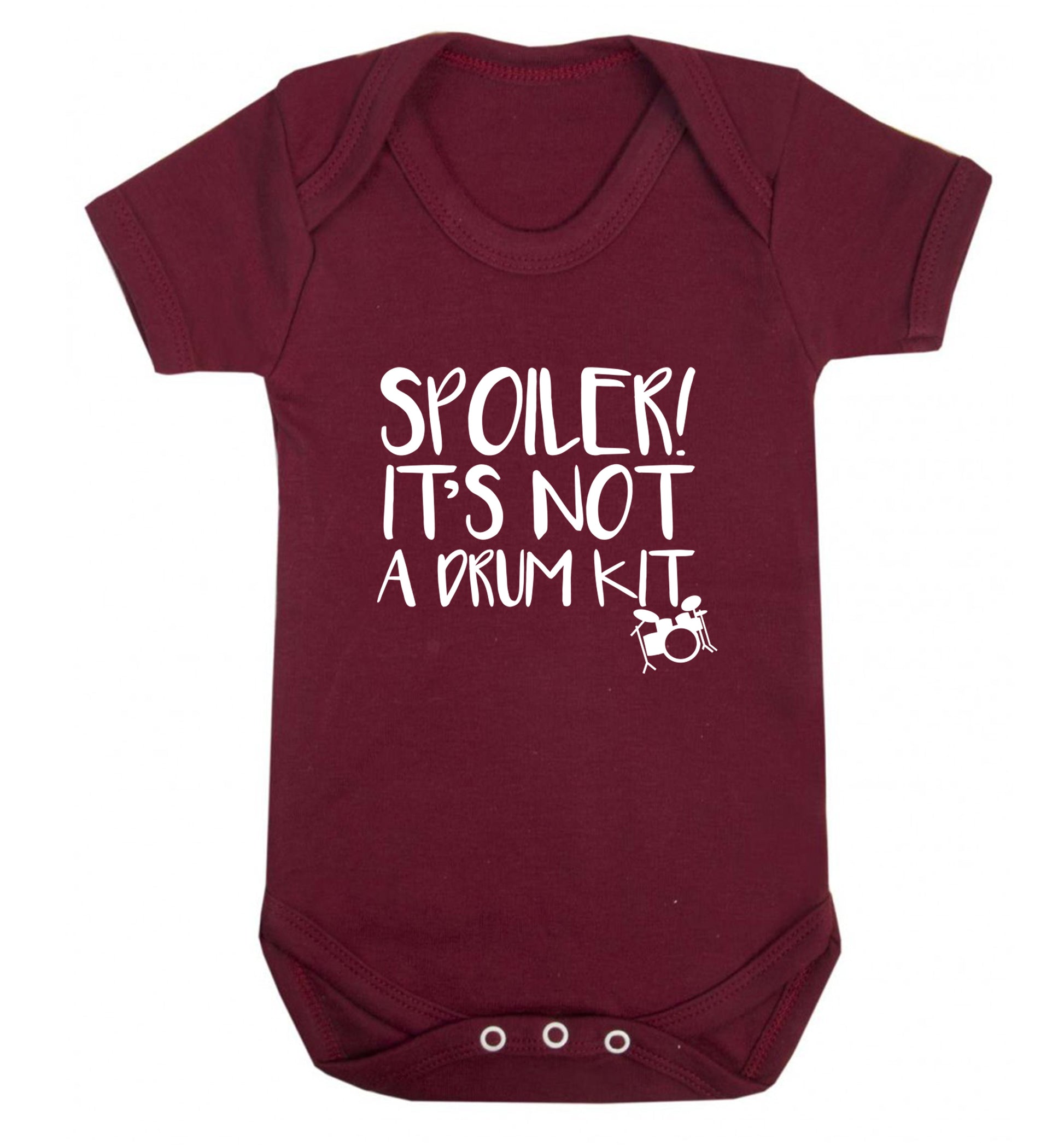 Spoiler it's not a drum kit Baby Vest maroon 18-24 months