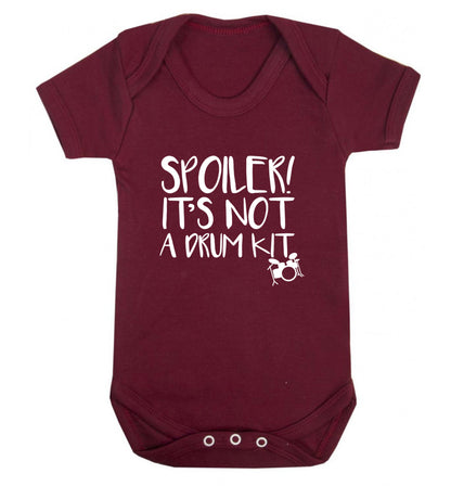 Spoiler it's not a drum kit Baby Vest maroon 18-24 months