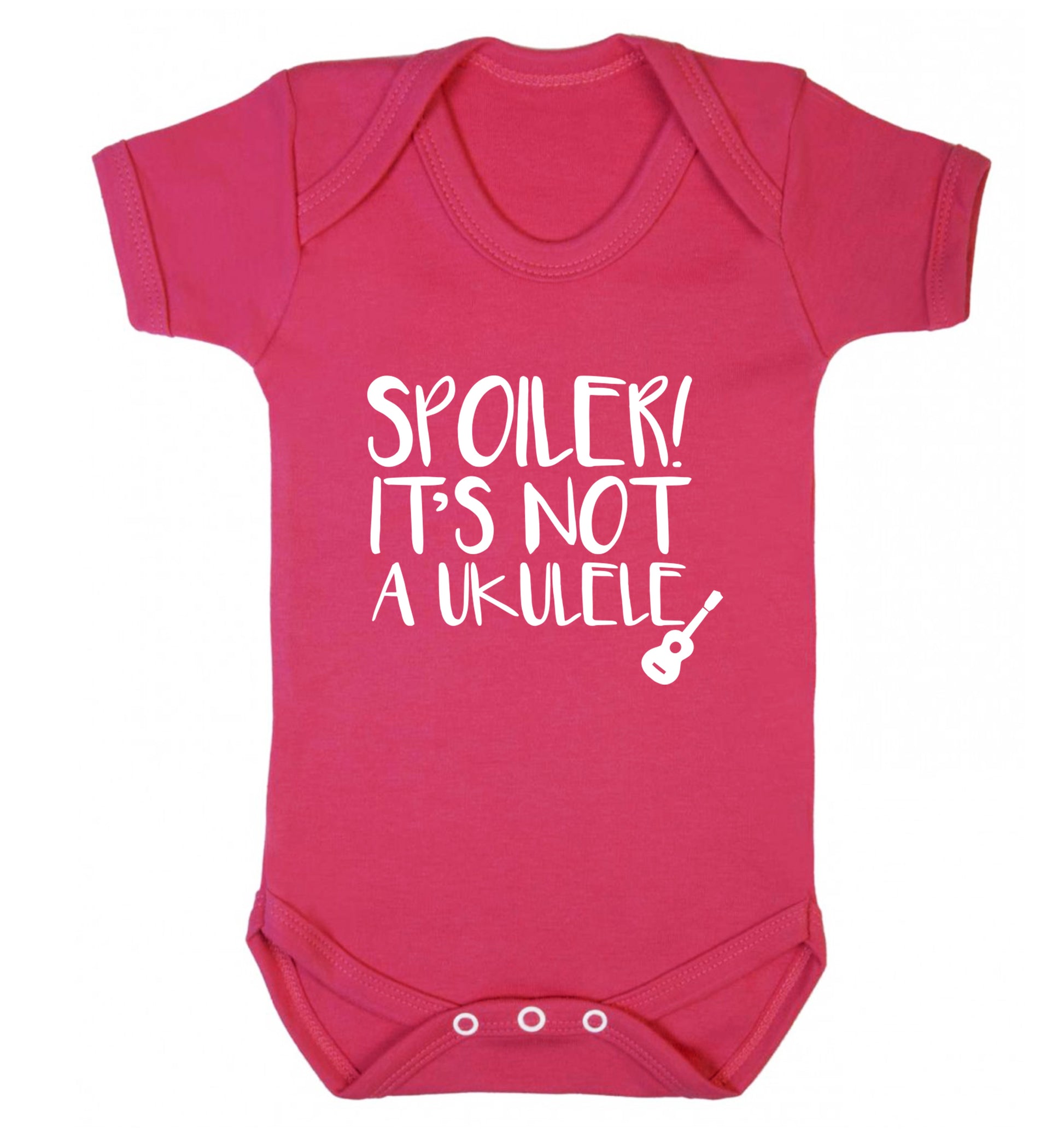 Spoiler it's not a ukulele Baby Vest dark pink 18-24 months