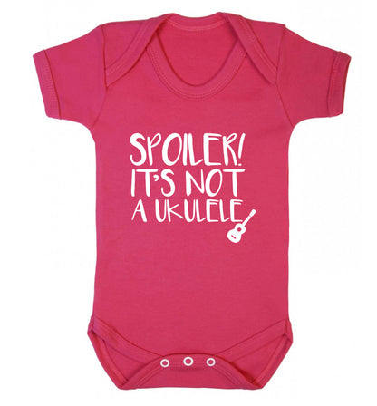 Spoiler it's not a ukulele Baby Vest dark pink 18-24 months