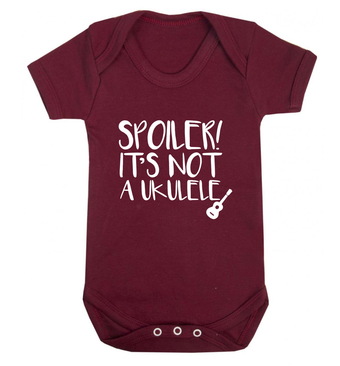 Spoiler it's not a ukulele Baby Vest maroon 18-24 months