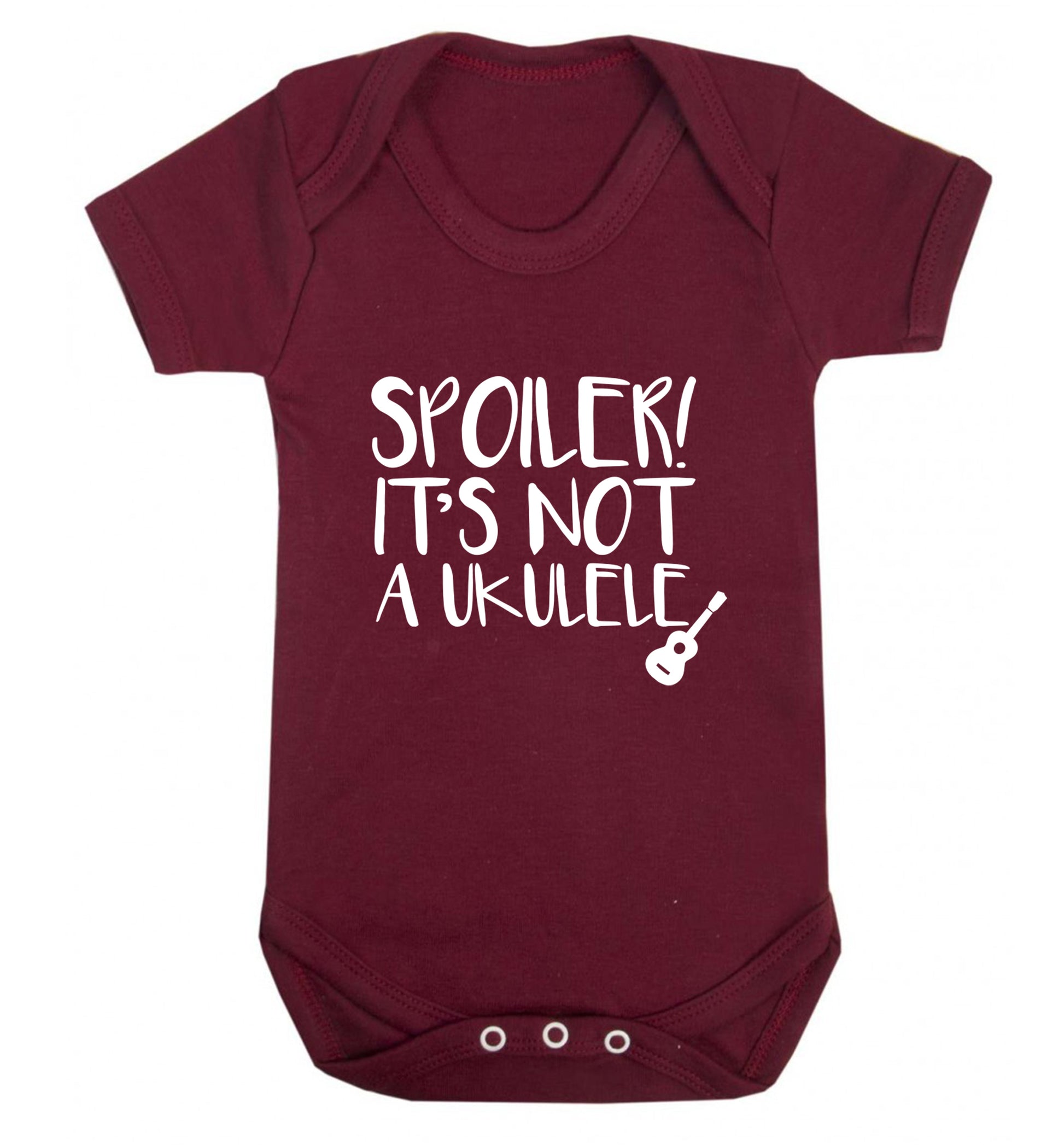 Spoiler it's not a ukulele Baby Vest maroon 18-24 months