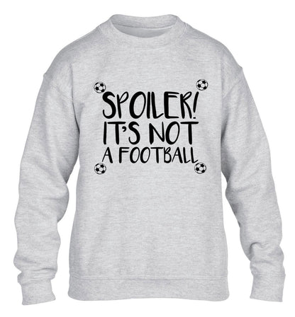 Spoiler it's not a football children's grey sweater 12-13 Years