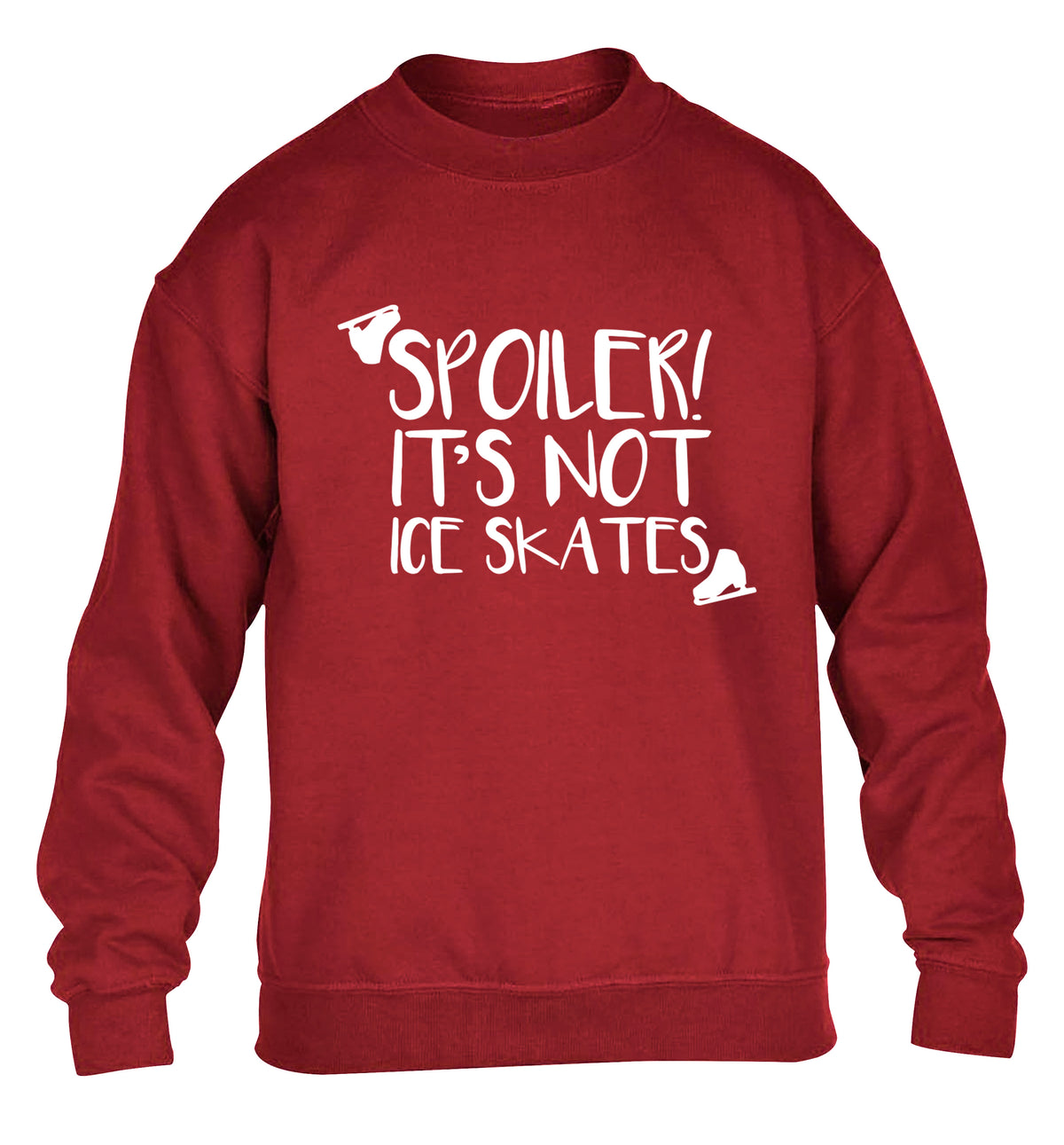 Spoiler it's Not a Pair of Ice Skates children's grey sweater 12-13 Years