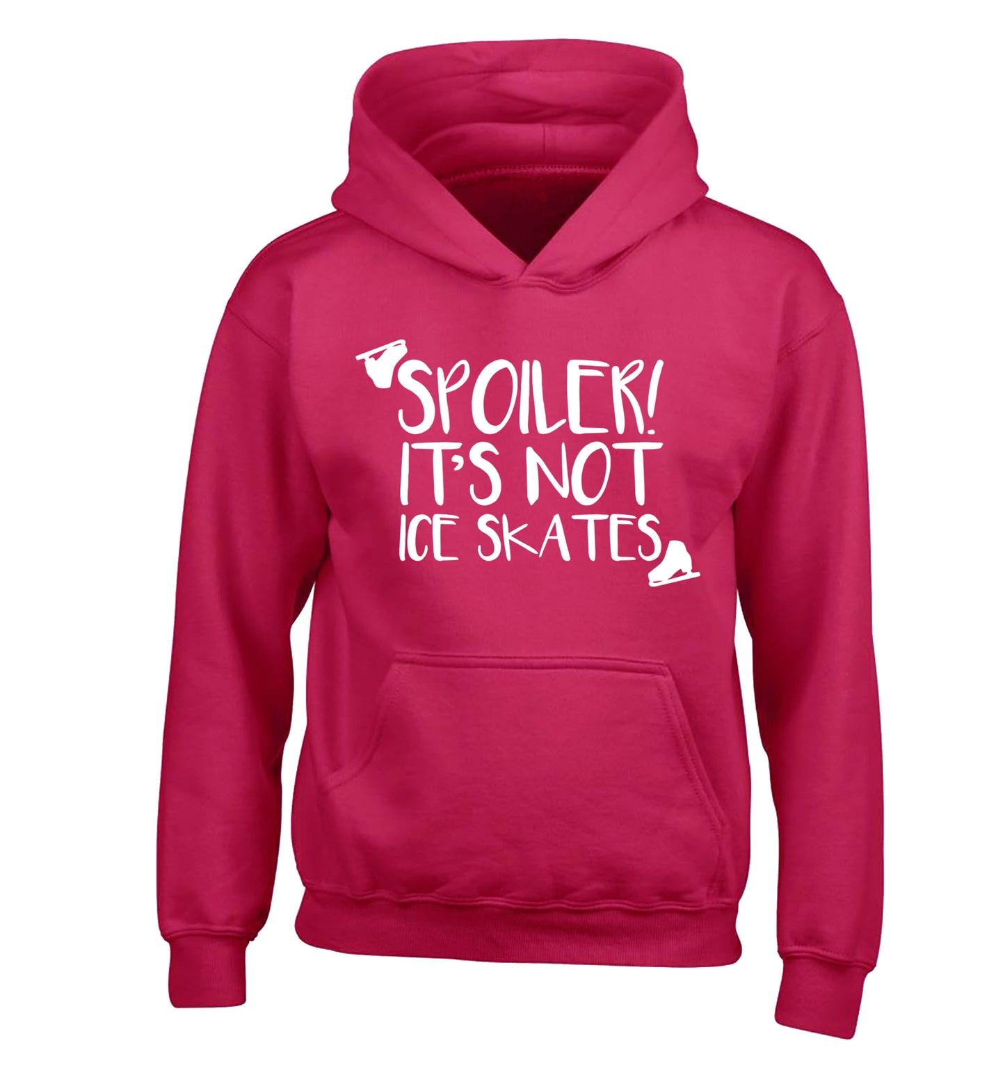 Spoiler it's Not a Pair of Ice Skates children's pink hoodie 12-13 Years