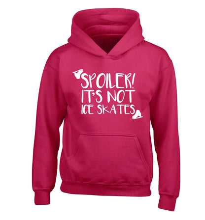 Spoiler it's Not a Pair of Ice Skates children's pink hoodie 12-13 Years