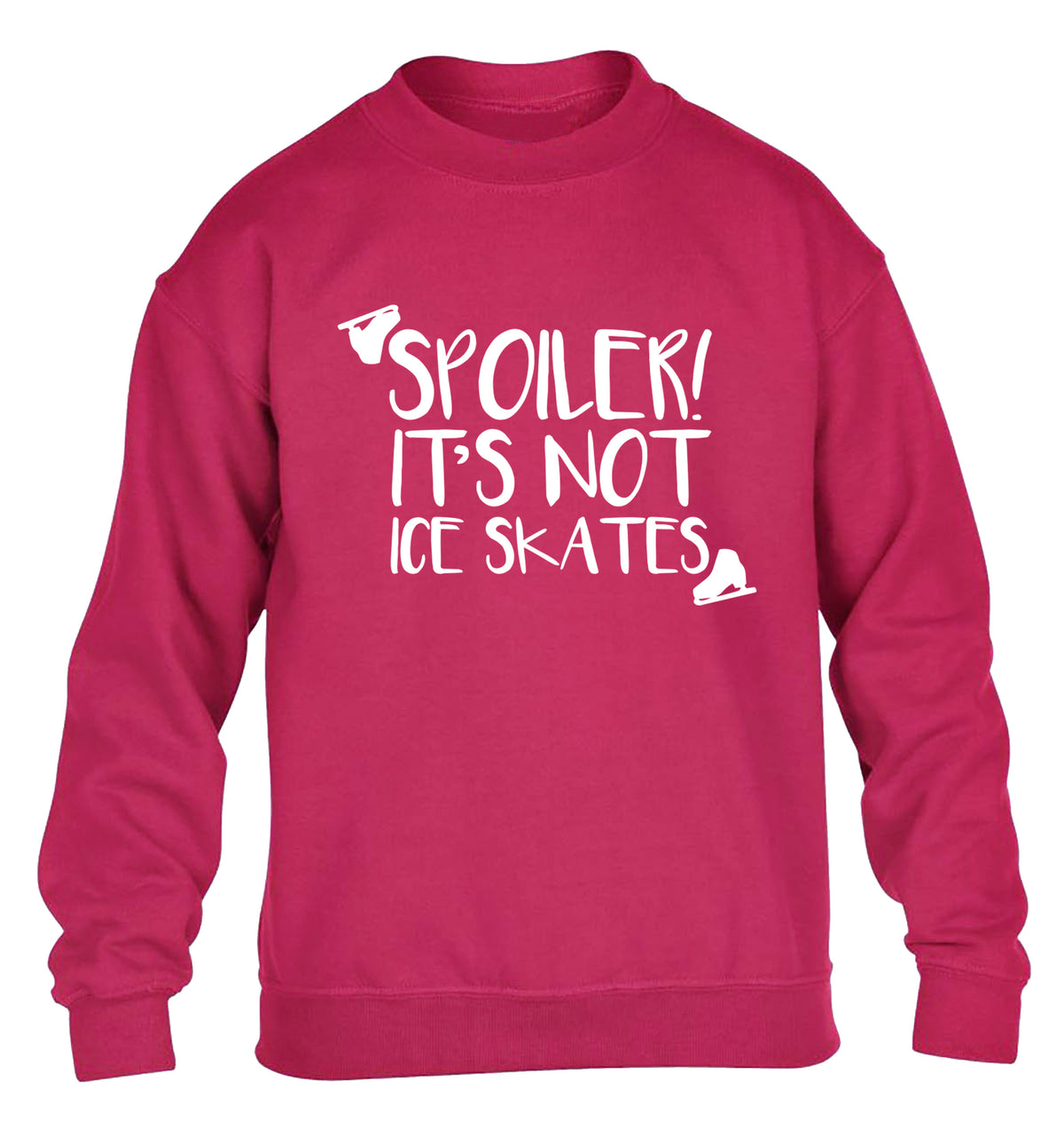 Spoiler it's Not a Pair of Ice Skates children's pink sweater 12-13 Years