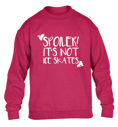 Spoiler it's Not a Pair of Ice Skates children's pink sweater 12-13 Years