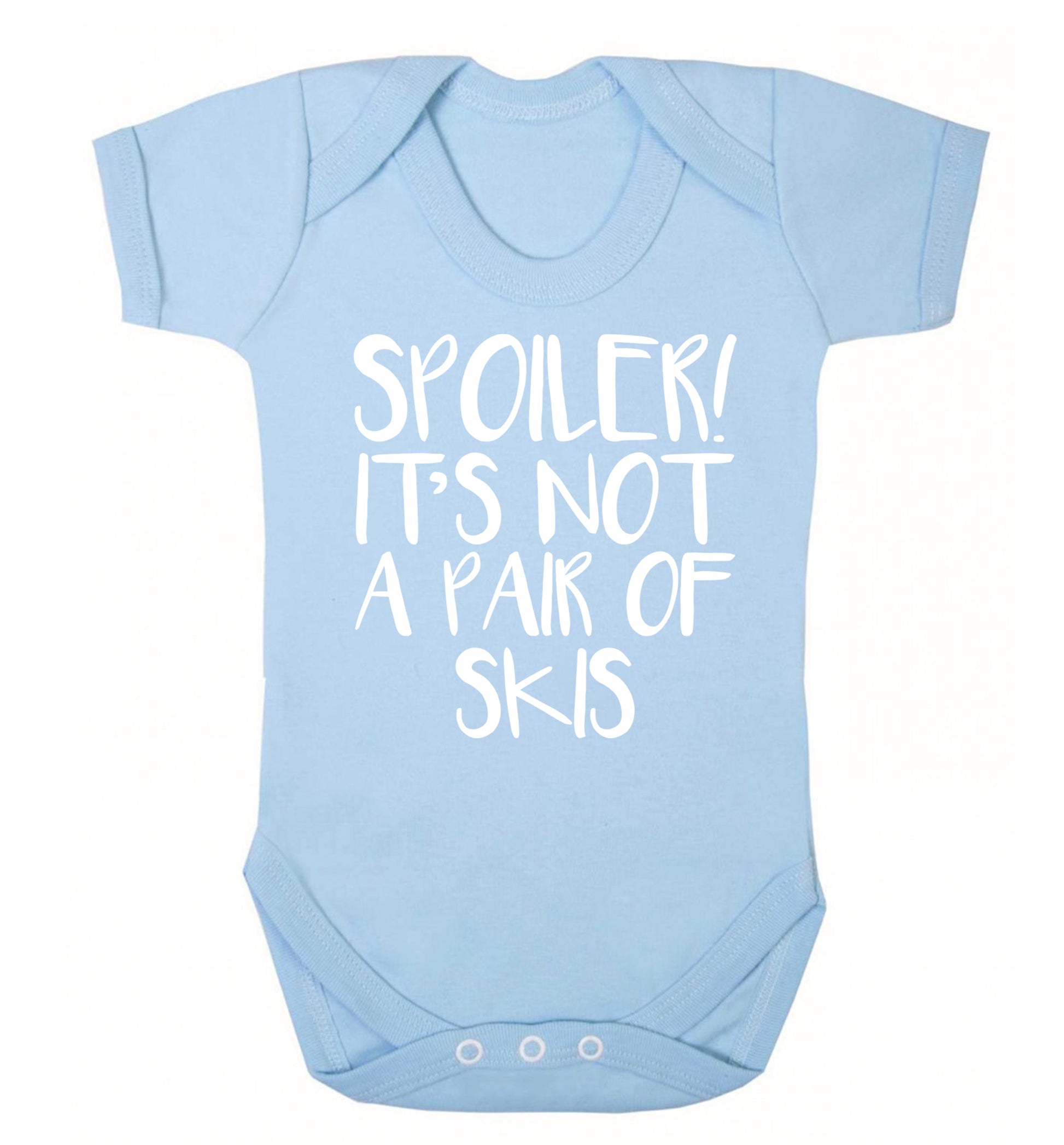 Spoiler it's not a pair of skis Baby Vest pale blue 18-24 months
