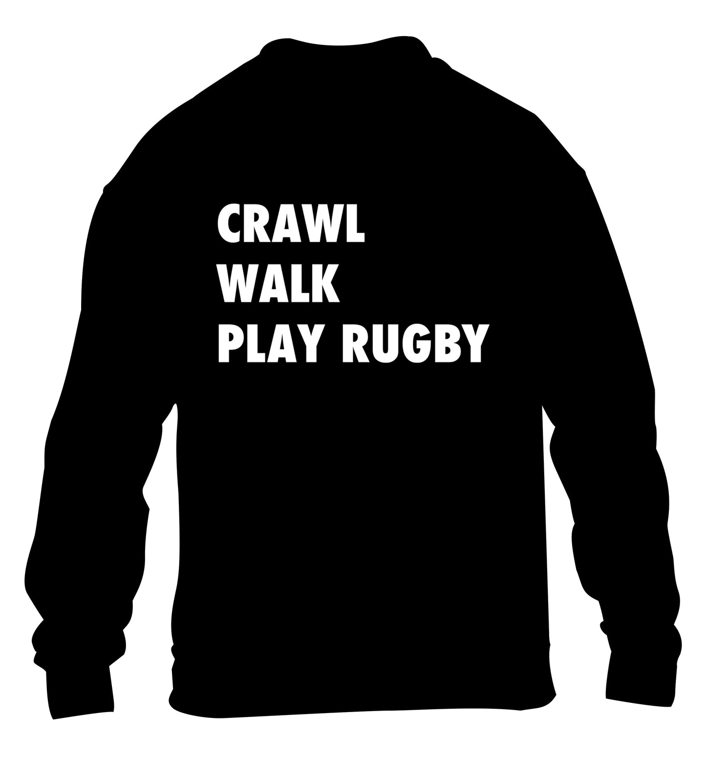 Eat, sleep, play rugby children's black sweater 12-13 Years
