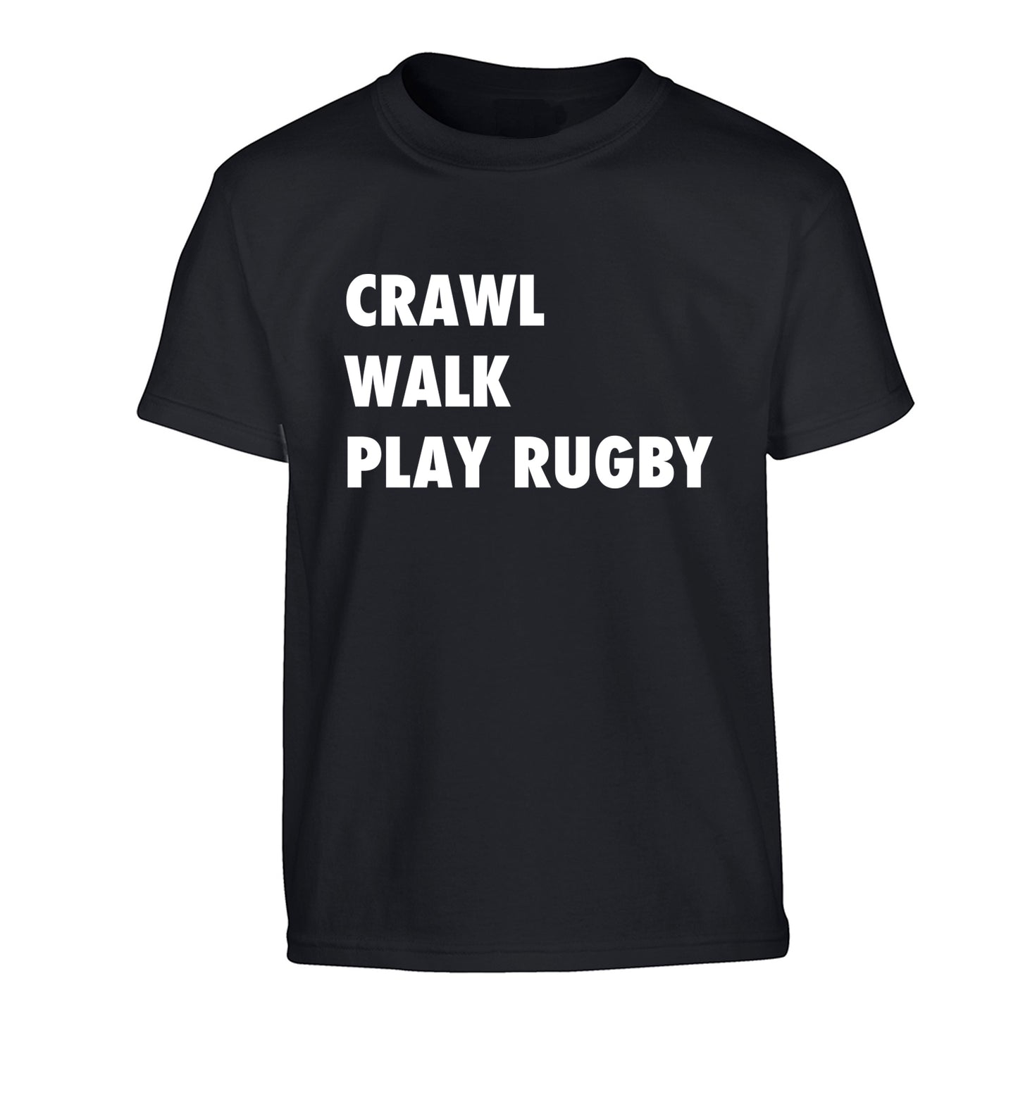 Eat, sleep, play rugby Children's black Tshirt 12-13 Years