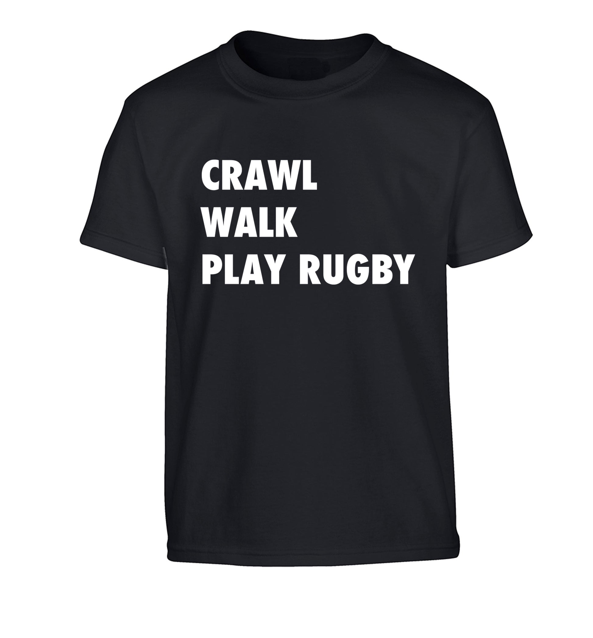Eat, sleep, play rugby Children's black Tshirt 12-13 Years