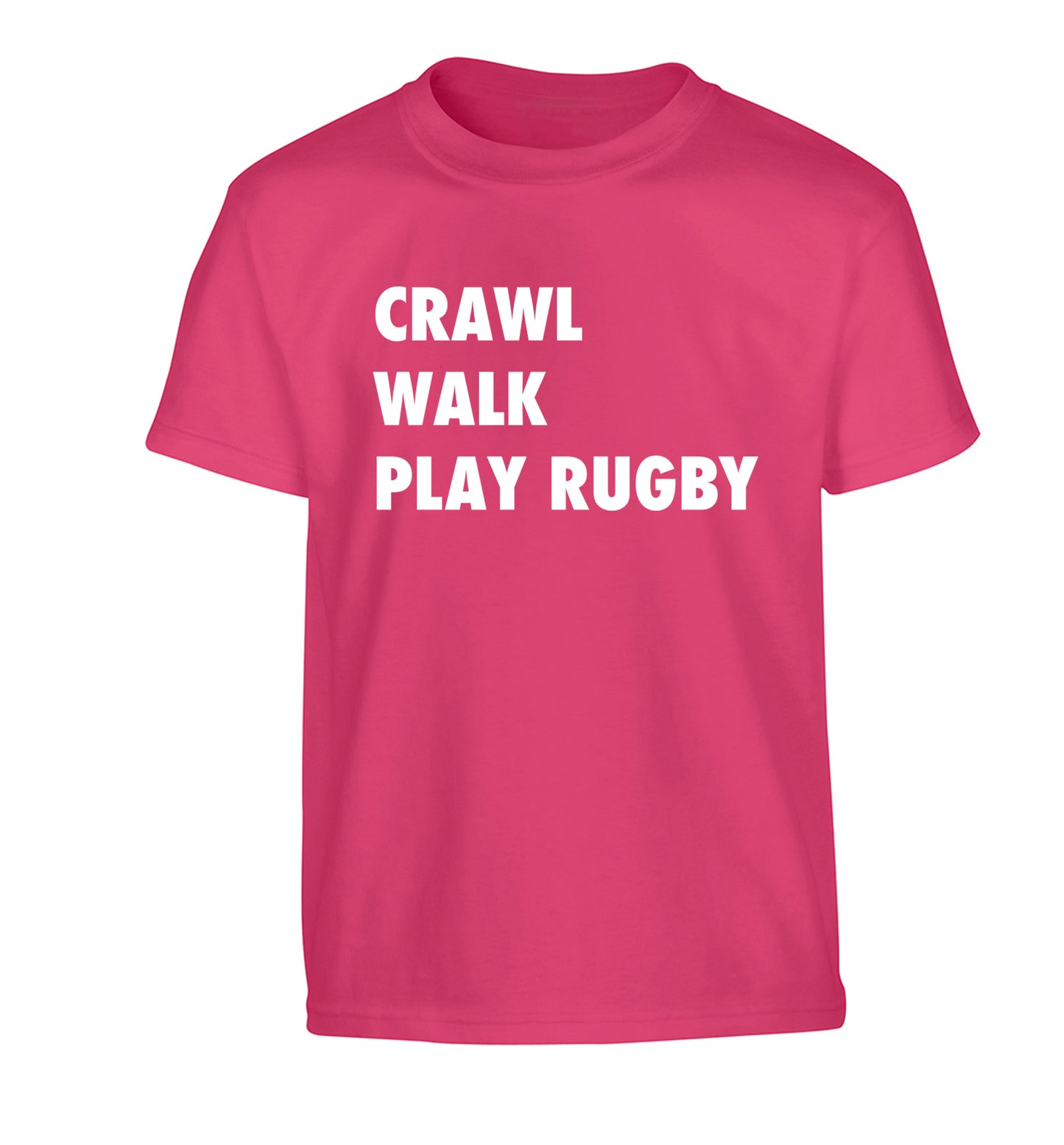 Eat, sleep, play rugby Children's pink Tshirt 12-13 Years