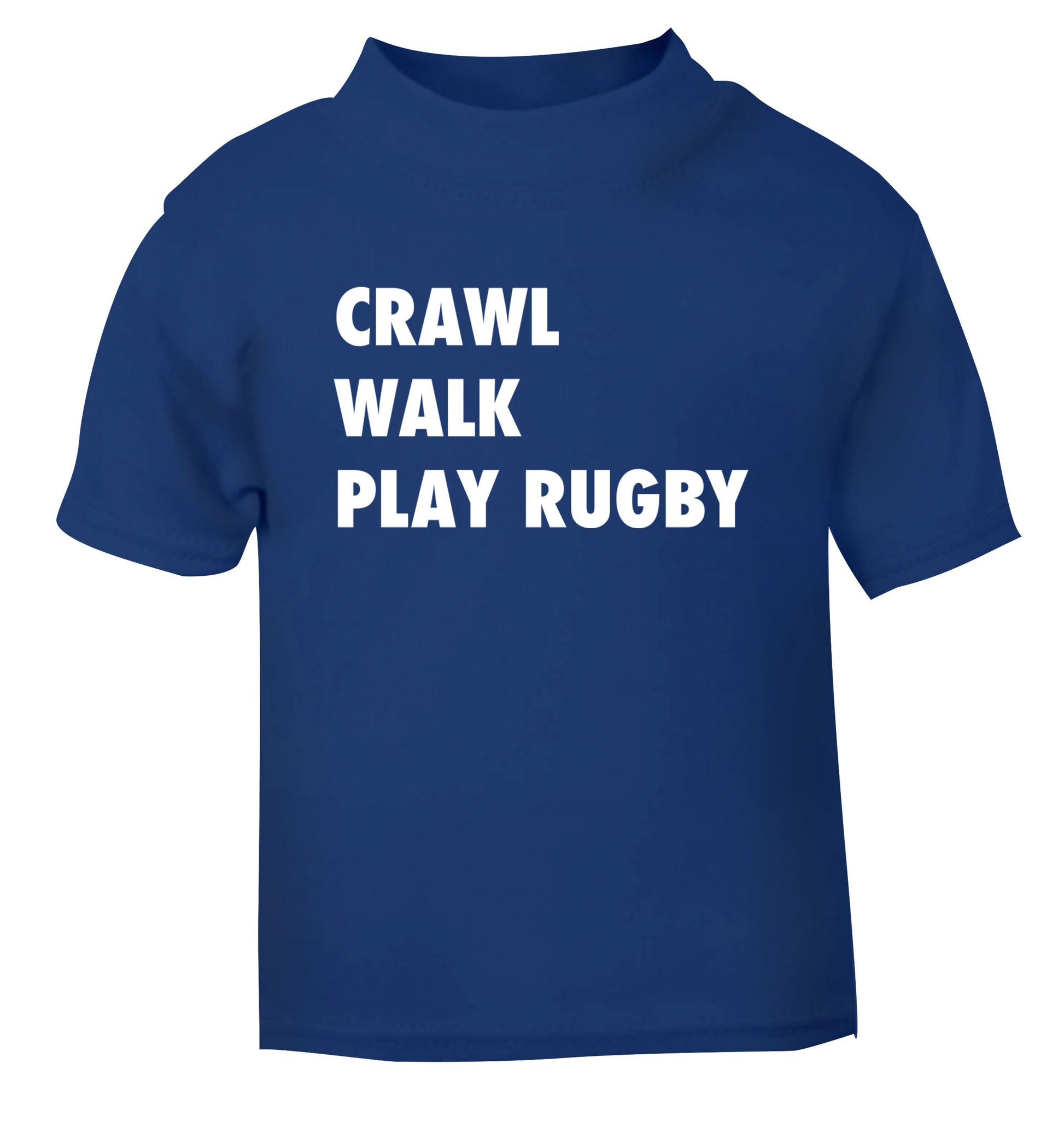 Eat, sleep, play rugby blue Baby Toddler Tshirt 2 Years