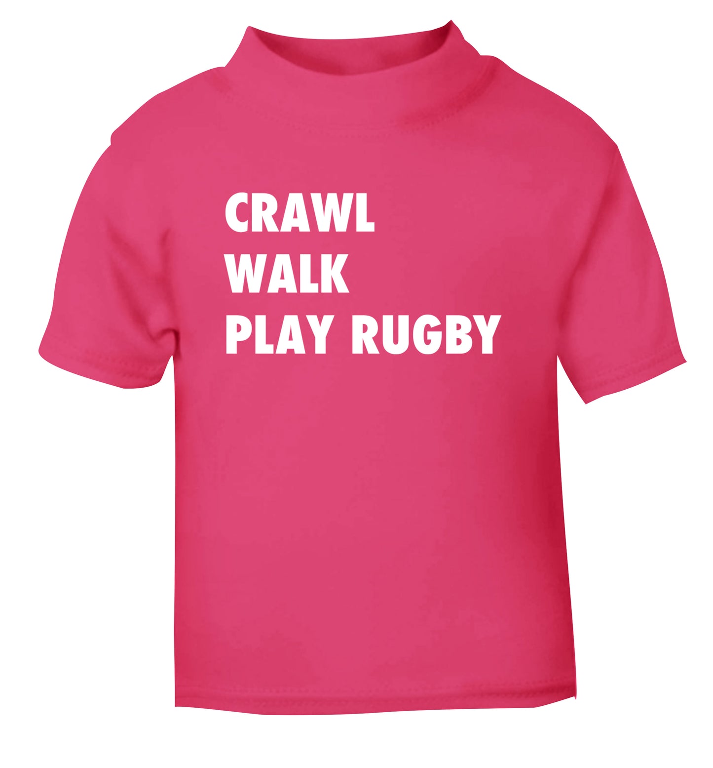 Eat, sleep, play rugby pink Baby Toddler Tshirt 2 Years