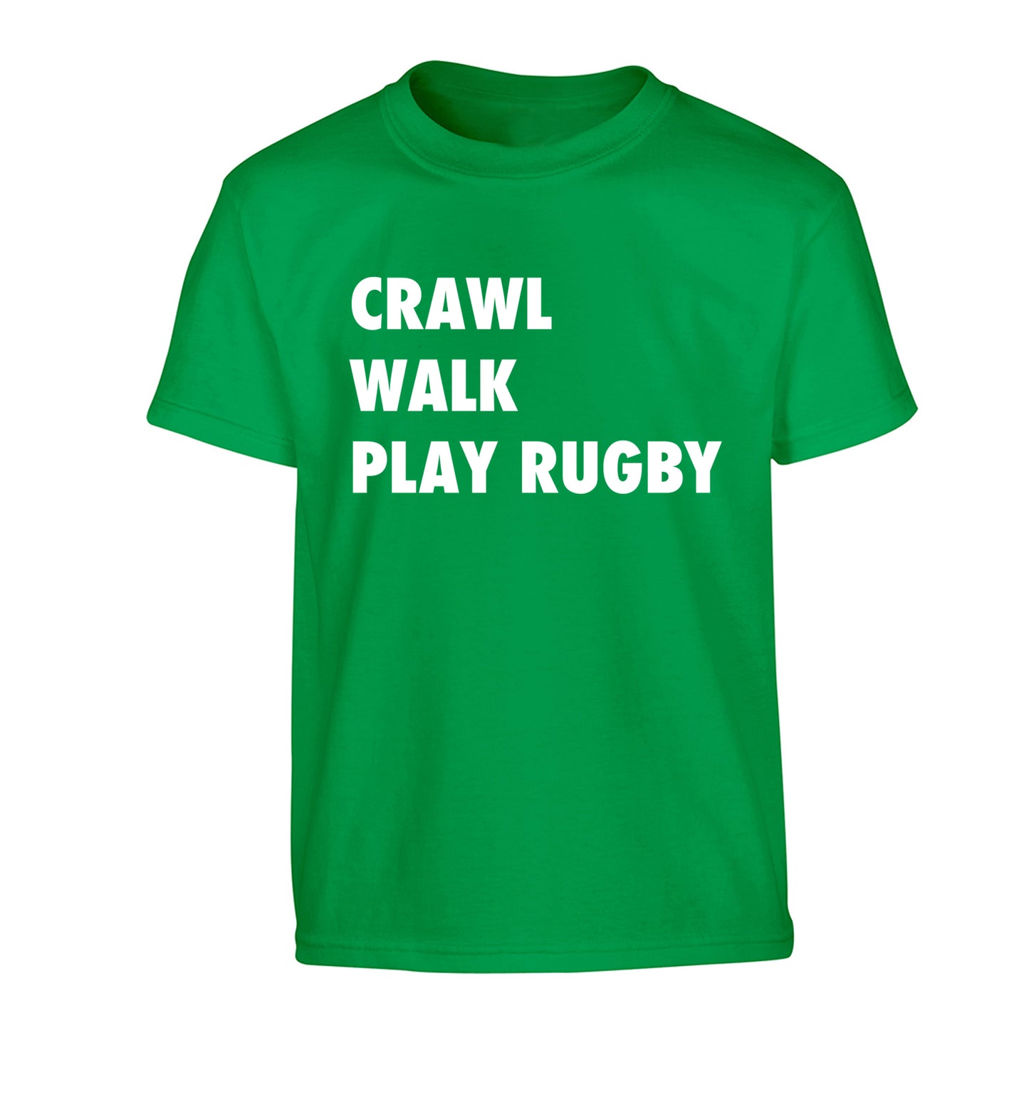 Eat, sleep, play rugby Children's green Tshirt 12-13 Years