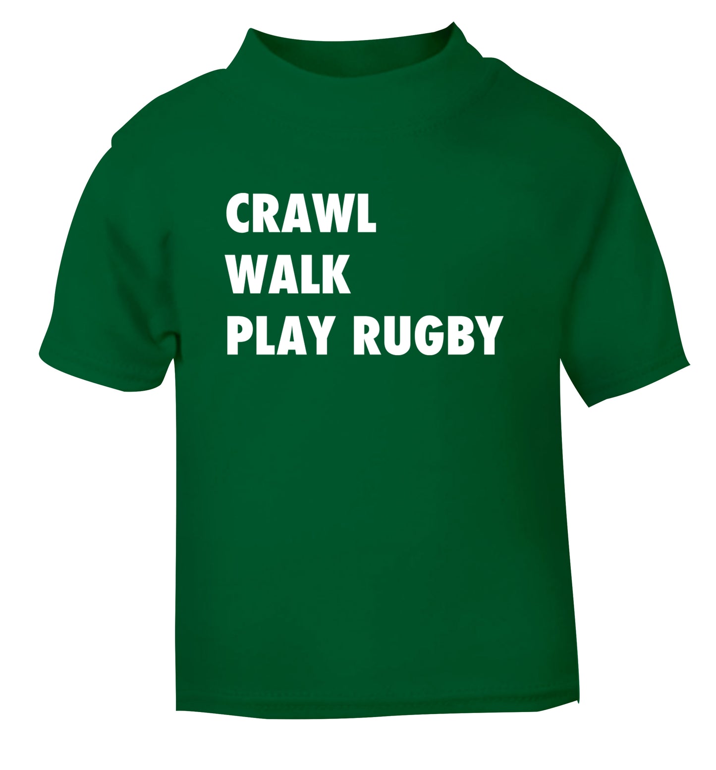Eat, sleep, play rugby green Baby Toddler Tshirt 2 Years