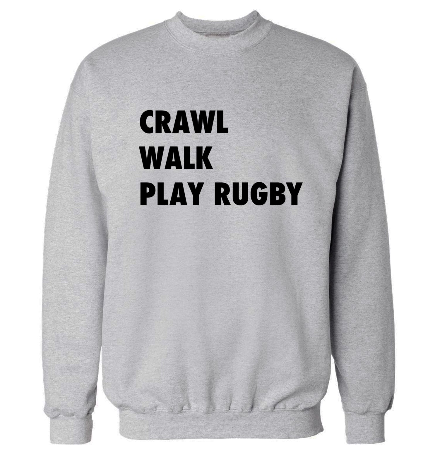Eat, sleep, play rugby Adult's unisex grey Sweater 2XL