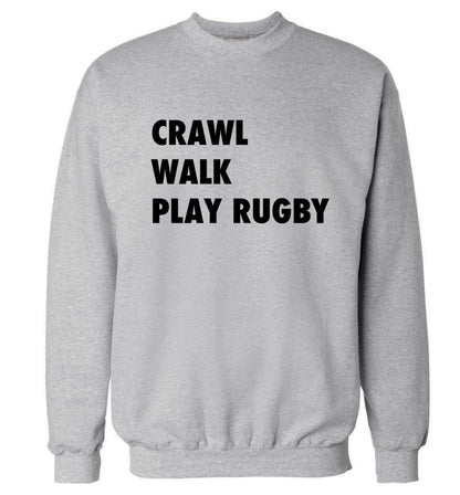 Eat, sleep, play rugby Adult's unisex grey Sweater 2XL