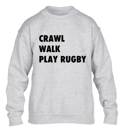 Eat, sleep, play rugby children's grey sweater 12-13 Years