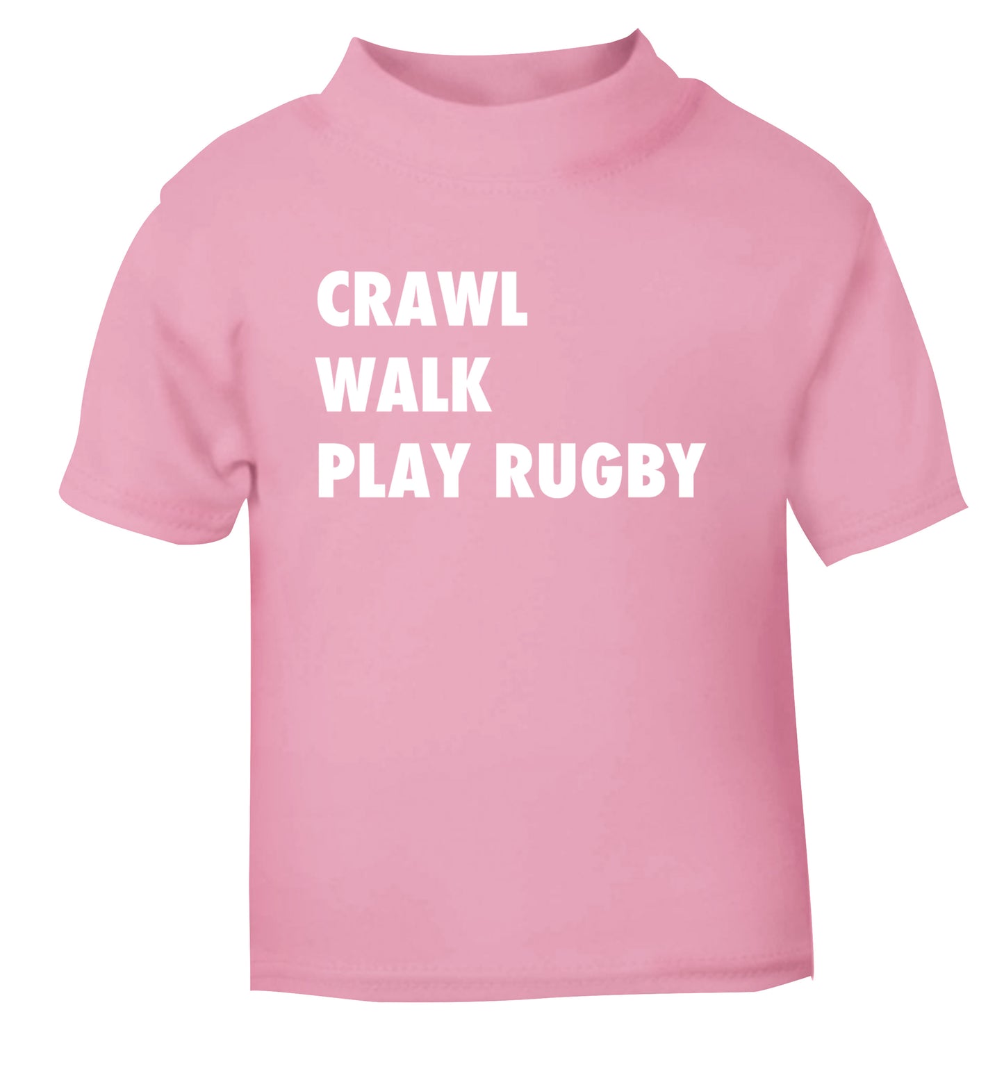Eat, sleep, play rugby light pink Baby Toddler Tshirt 2 Years
