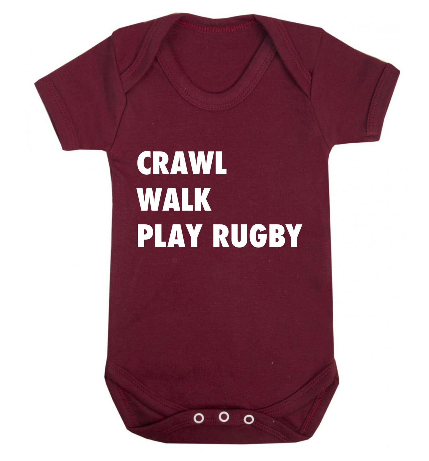 Eat, sleep, play rugby Baby Vest maroon 18-24 months