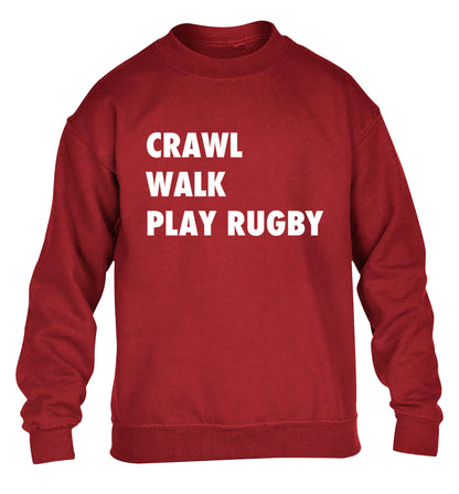 Eat, sleep, play rugby children's grey sweater 12-13 Years
