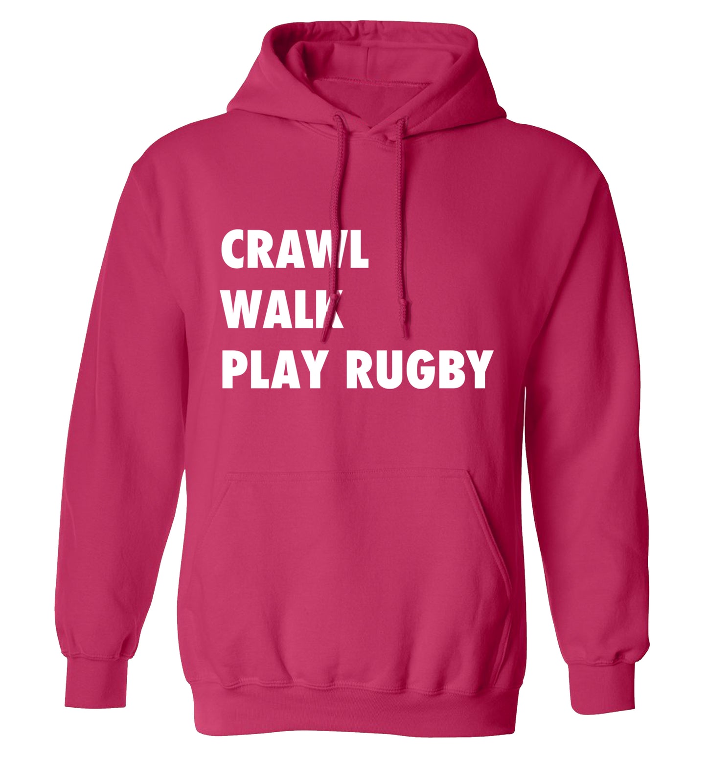 Eat, sleep, play rugby adults unisex pink hoodie 2XL