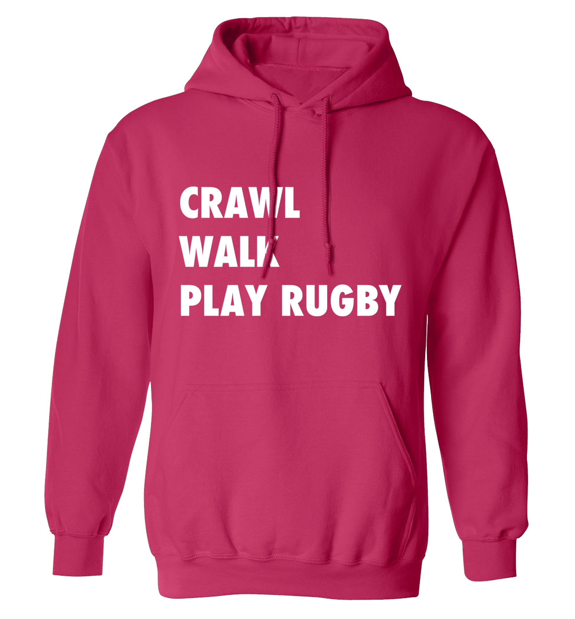 Eat, sleep, play rugby adults unisex pink hoodie 2XL
