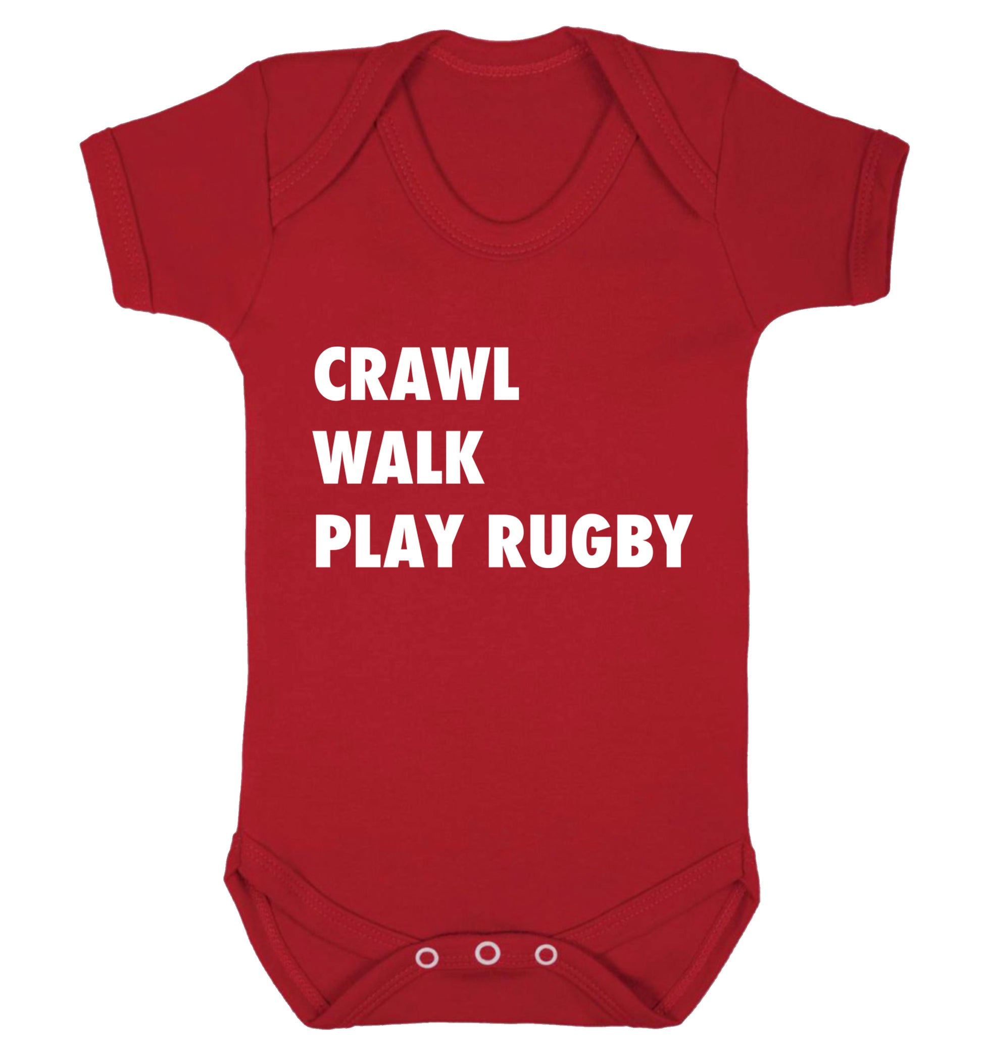 Eat, sleep, play rugby Baby Vest red 18-24 months