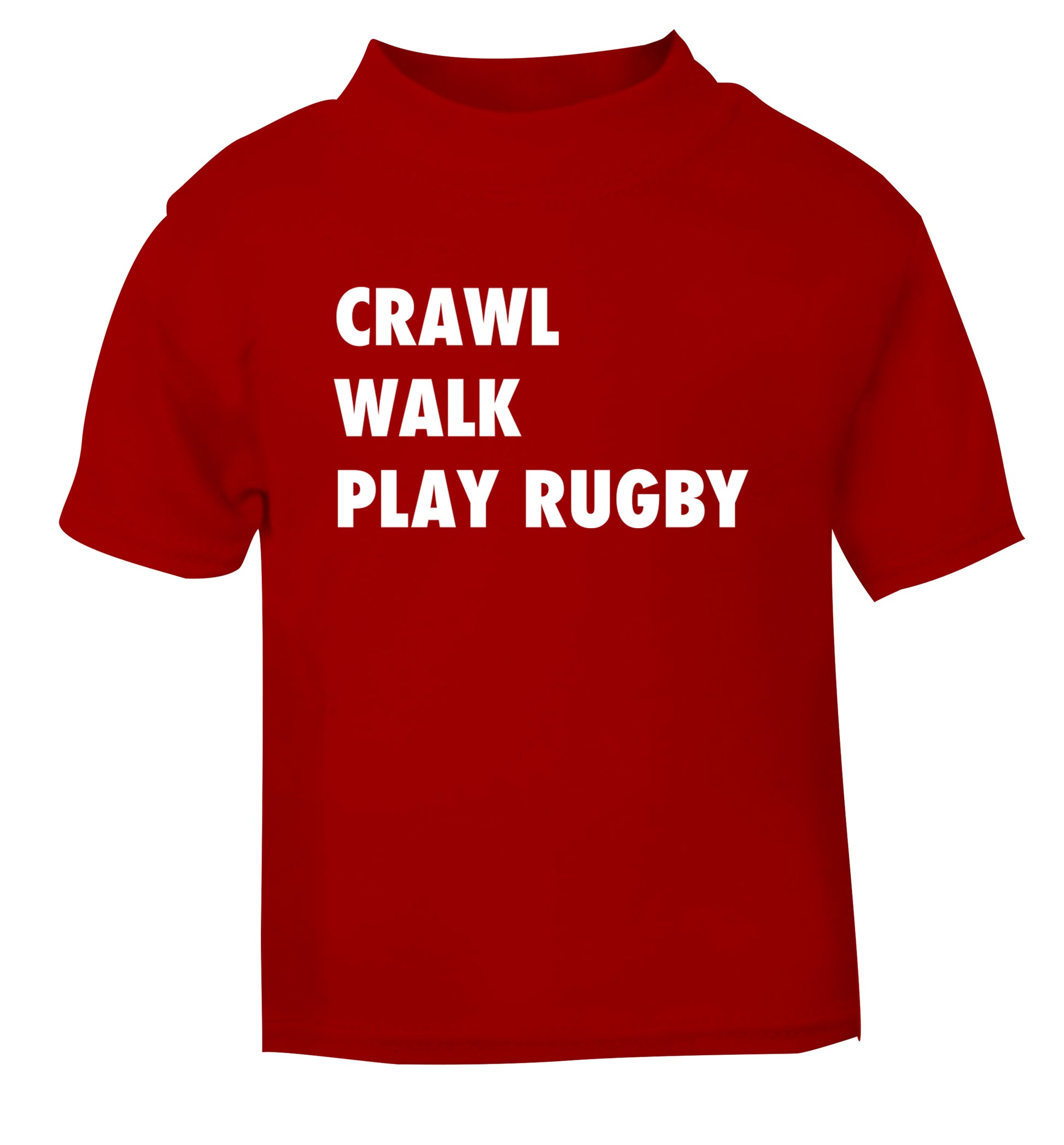 Eat, sleep, play rugby red Baby Toddler Tshirt 2 Years