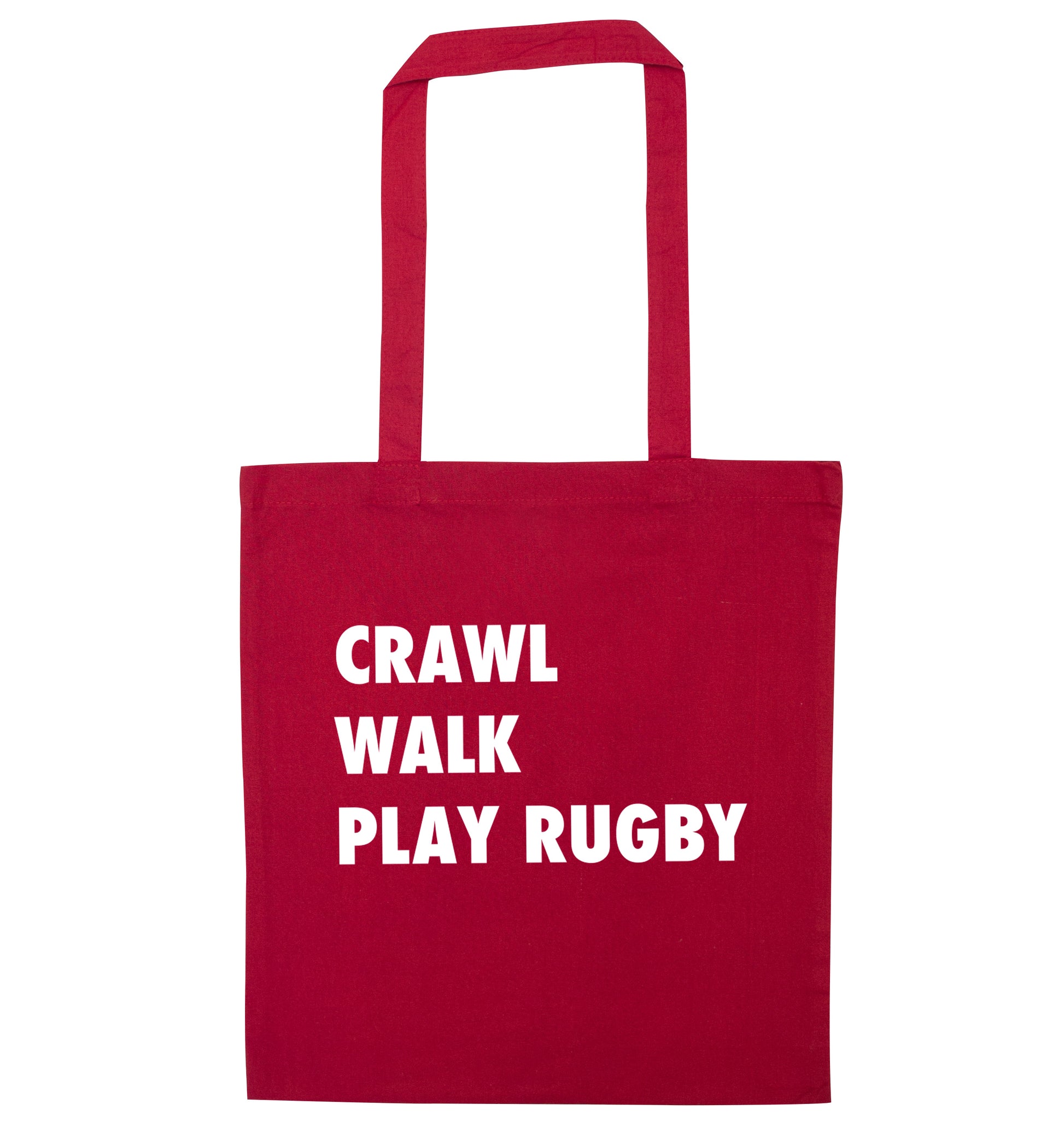 Eat, sleep, play rugby red tote bag