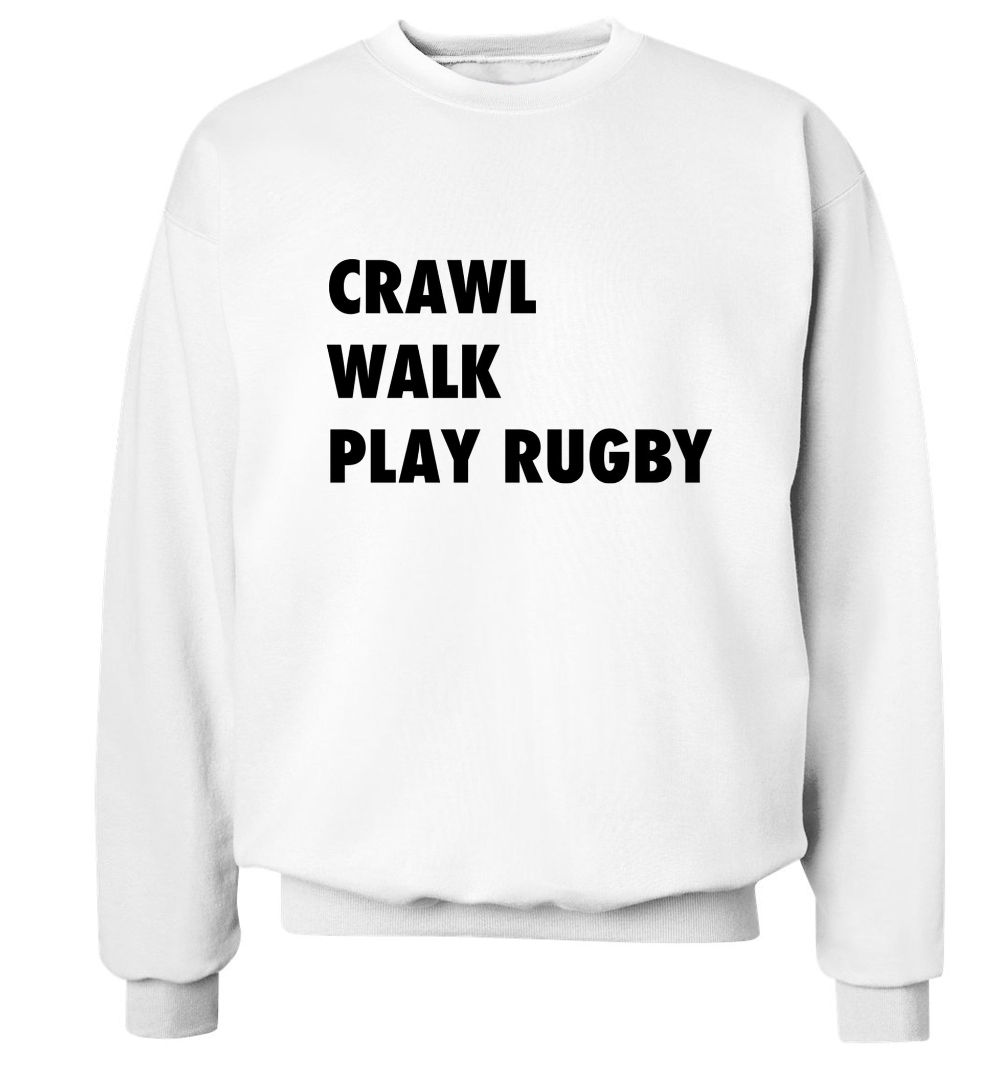 Eat, sleep, play rugby Adult's unisex white Sweater 2XL